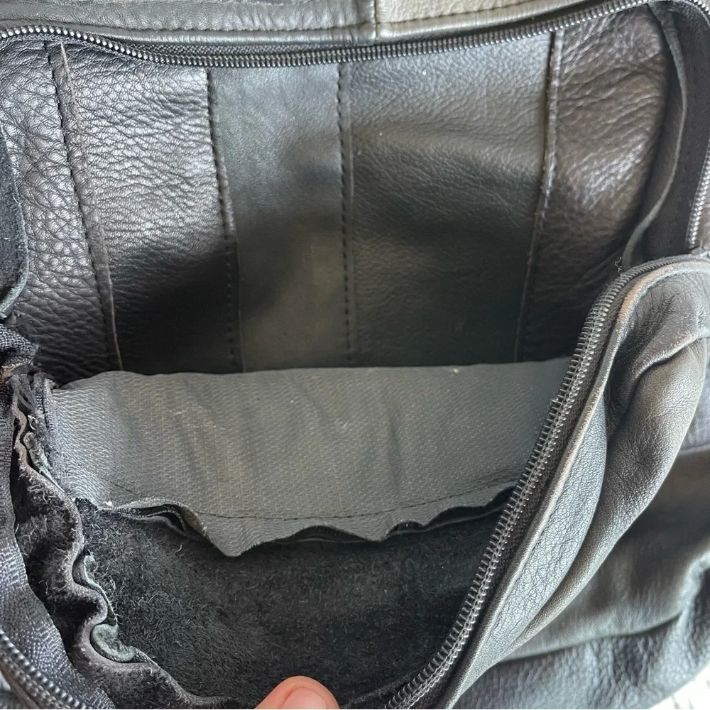 Handmade Soft Leather Men’s Backpack - Black